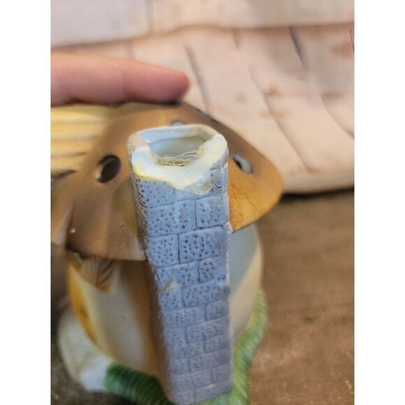 Ceramic Easter AS IS mushroom tea light house holder Decor figure - Picture 3 of 7